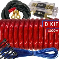 0 Gauge Automotive Amplifier Wiring Kit