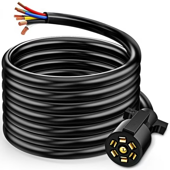 25 ft 7-Way RV Blade Trailer Wiring Harness